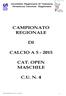 CAMPIONATO REGIONALE CALCIO A CAT. OPEN MASCHILE C.U. N. 4