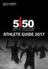 SOGGETTO A CAMBIAMENTI Aggiornato al 14/09/2017 ATHLETE GUIDE 2017