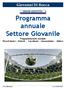 Programma annuale Settore Giovanile Programmazione annuale Piccoli Amici ~ Pulcini ~ Esordienti ~ Giovanissimi ~ Allievi