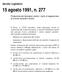 15 agosto 1991, n. 277