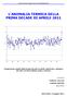 L ANOMALIA TERMICA DELLA PRIMA DECADE DI APRILE 2011