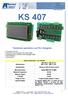 KS 407. Terminale operatore con PLC integrato. inferiore a 300 ma senza carichi. Memoria Programma