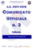 Comunicato Ufficiale n. 3