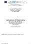 Laboratorio di Matematica in aula informatica con l ultilizzo del foglio elettronico Calc (LibreOffice)