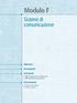 Modulo F. Sistemi di comunicazione. Obiettivi. Prerequisiti. Contenuti. Esercitazioni. F1 Comunicazioni in banda base F2 Tecniche di modulazione