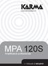 MPA 120S Amplificatore professionale >> Manuale di istruzioni