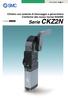 Cilindro con sistema di bloccaggio a ginocchiera Conforme alla nuova norma NAAMS Serie CKZ2N