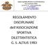 REGOLAMENTO DISCIPLINARE dell'associazione SPORTIVA DILETTANTISTICA G. S. ALTIUS 1983