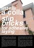 a colla slip bricks listelli for adhesive laying