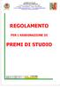 REGOLAMENTO PREMI DI STUDIO