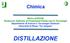 DISTILLAZIONE. Chimica