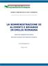 LA SOMMINISTRAZIONE DI ALIMENTI E BEVANDE IN EMILIA ROMAGNA