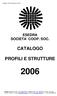 ESEDRA SOCIETA COOP. SOC. CATALOGO PROFILI E STRUTTURE