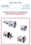 POMPE E MOTORI AD INGRANAGGI GEAR PUMPS AND MOTORS