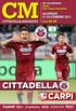 CITTADELLA CARPI GIOVEDÌ 21 DICEMBRE CITTADELLA MAGAZINE ore. 20 a GIORNATA Stadio Pier Cesare Tombolato