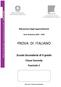 Rilevazione degli apprendimenti. Anno Scolastico PROVA DI ITALIANO. Scuola Secondaria di II grado. Classe Seconda Fascicolo 1