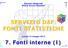SERVIZIO DAF: FONTI STATISTICHE. 7. Fonti interne (I)
