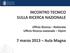 INCONTRO TECNICO SULLA RICERCA NAZIONALE. Ufficio Ricerca Rettorato Ufficio Ricerca nazionale Dipint. 7 marzo 2013 Aula Magna