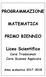 PROGRAMMAZIONE MATEMATICA PRIMO BIENNIO. Liceo Scientifico