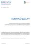 EUROVITA QUALITY. ED. maggio 2016