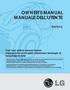 OWNER'S MANUAL MANUALE DELL'UTENTE