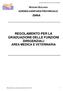 REGOLAMENTO PER LA GRADUAZIONE DELLE FUNZIONI DIRIGENZIALI AREA MEDICA E VETERINARIA