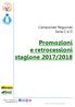 Campionati Regionali Serie C e D. Promozioni e retrocessioni stagione 2017/2018