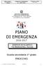 PIANO DI EMERGENZA