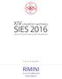 XIV CoNgResso NazIoNale. sies società ItalIaNa DI ematologia sperimentale. P R o g R a M M a RIMINI ottobre 2016 Palacongressi