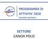 PROGRAMMA DI ATTIVITA 2018 SQUADRE NAZIONALI