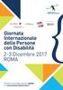 Giornata Internazionale delle Persone con Disabilità 2-3 Dicembre 2017 ROMA