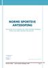 NORME SPORTIVE ANTIDOPING
