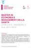 MASTER IN ECONOMIA E MANAGEMENT DELLA SANITÀ LIVELLO II - EDIZIONE X A.A