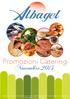 Promozioni Catering Novembre 2015