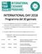 INTERNATIONAL DAY 2018 Programma del 30 gennaio