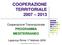 COOPERAZIONE TERRITORIALE