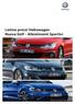 Volkswagen. Listino prezzi Volkswagen Nuova Golf - Allestimenti Sportivi