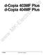 d-copia 403MF Plus d-copia 404MF Plus www MK-Electronic de Spare Parts Catalogue 1 Y