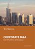 CORPORATE M&A RAPPORTO SPECIALE