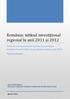 România: tabloul investiţional regional în anii 2011 şi 2012