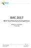 BAC BEST Architecture Competition BANDO DI CONCORSO 7 EDIZIONE. BEST Torino Tel/Fax: Torino, Italia 1