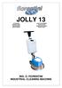 JOLLY 13 ING. O. FIORENTINI INDUSTRIAL CLEANING MACHINE