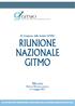 Milano. XI Congresso della Società GITMO RIUNIONE NAZIONALE GITMO. Hotel Michelangelo 4-5 maggio 2017