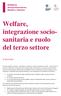 Welfare, integrazione sociosanitaria. del terzo settore
