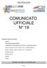 COMUNICATO UFFICIALE N 19