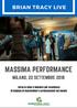 MASSIMA PERFORMANCE MILANO, 22 SETTEMBRE Torna in Italia il Mentore per eccellenza di migliaia di imprenditori e professionisti nel mondo