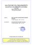 VALUTAZIONE DELL INQUINAMENTO ACUSTICO IN AMBIENTE ESTERNO ai sensi della Legge 26 ottobre 1995 n. 447 e successivi decreti attuativi