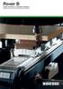 Rover B. Centri di lavoro a controllo numerico Numerical control machining centres