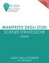 MANIFESTO DEGLI STUDI SCIENZE STRATEGICHE