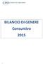 BILANCIO DI GENERE Consuntivo 2015